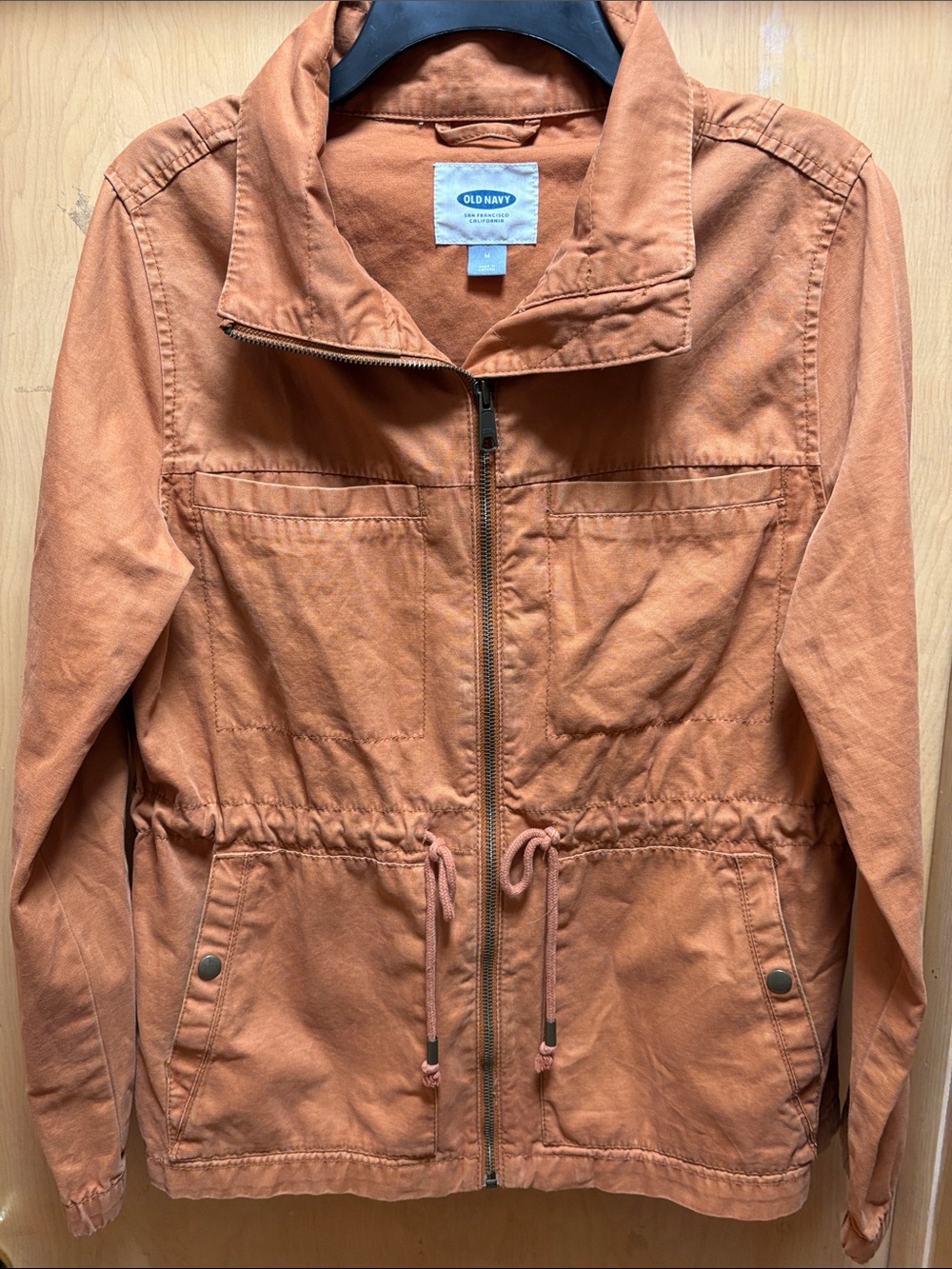 Old Navy zipper fall jacket. Orange/rust color. Medium.
